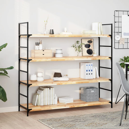 Floating Shelves 4 pcs 140x40x4 cm Untreated Solid Wood Acacia