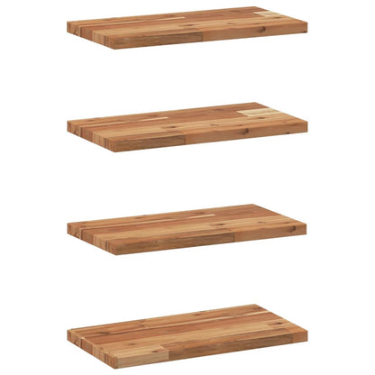 Floating Shelves 4 pcs 60x20x2 cm Oil Finished Solid Wood Acacia