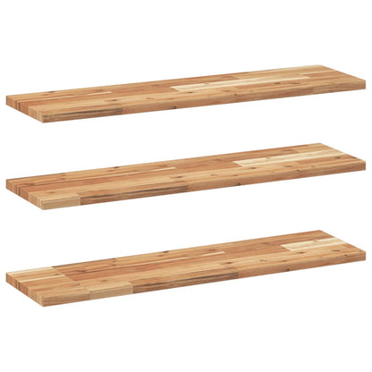 Floating Shelves 3 pcs 80x20x2 cm Oil Finished Solid Wood Acacia
