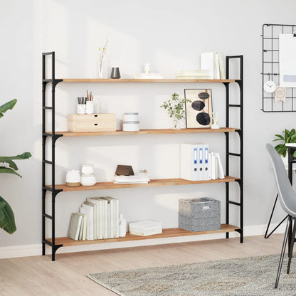 Floating Shelves 2 pcs 140x20x2 cm Oil Finished Solid Wood Acacia