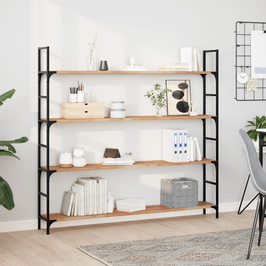 Floating Shelves 3 pcs 140x20x2 cm Oil Finished Solid Wood Acacia