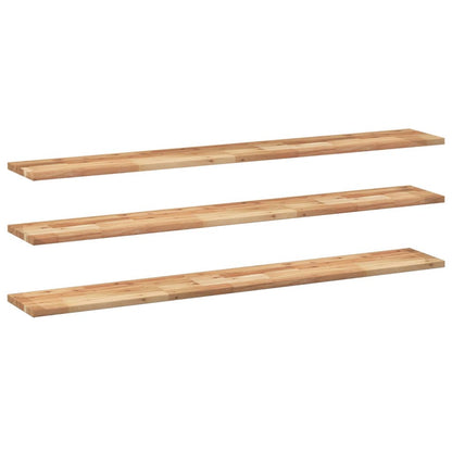 Floating Shelves 3 pcs 160x20x2 cm Oil Finished Solid Wood Acacia