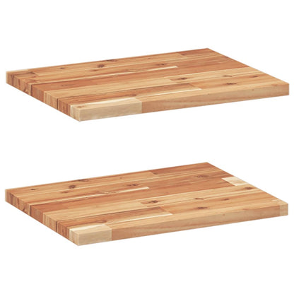 Floating Shelves 2 pcs 60x30x2 cm Oil Finished Solid Wood Acacia