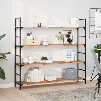 Floating Shelves 2 pcs 120x30x2 cm Oil Finished Solid Wood Acacia