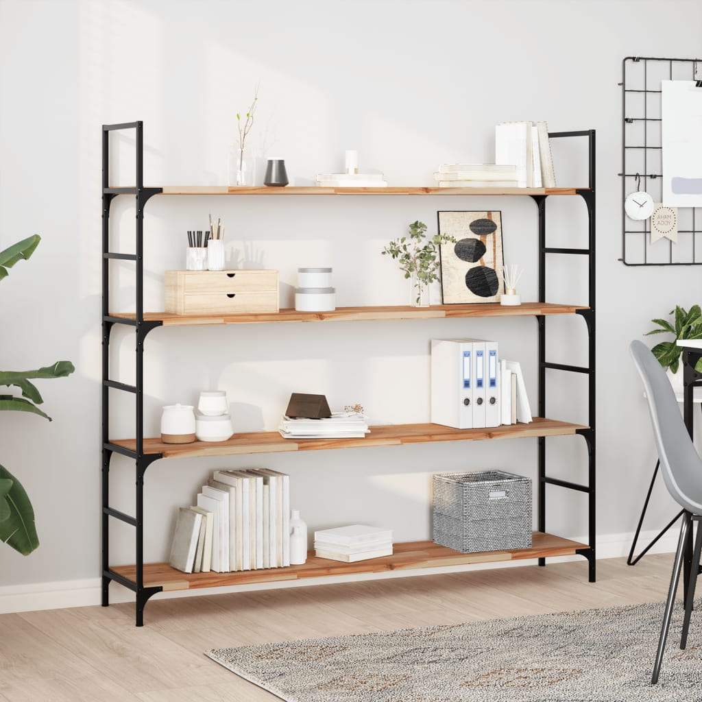 Floating Shelves 4 pcs 140x30x2 cm Oil Finished Solid Wood Acacia