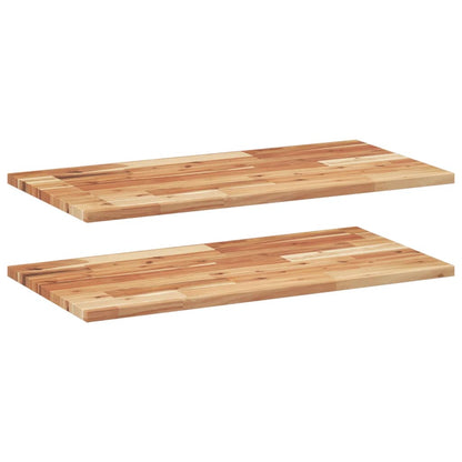 Floating Shelves 2 pcs 80x40x2 cm Oil Finished Solid Wood Acacia