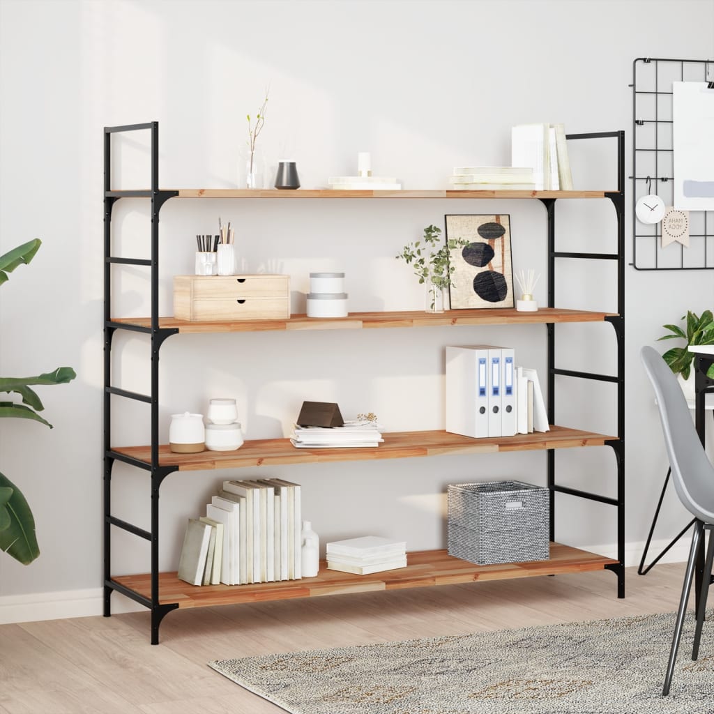 Floating Shelves 4 pcs 140x40x2 cm Oil Finished Solid Wood Acacia