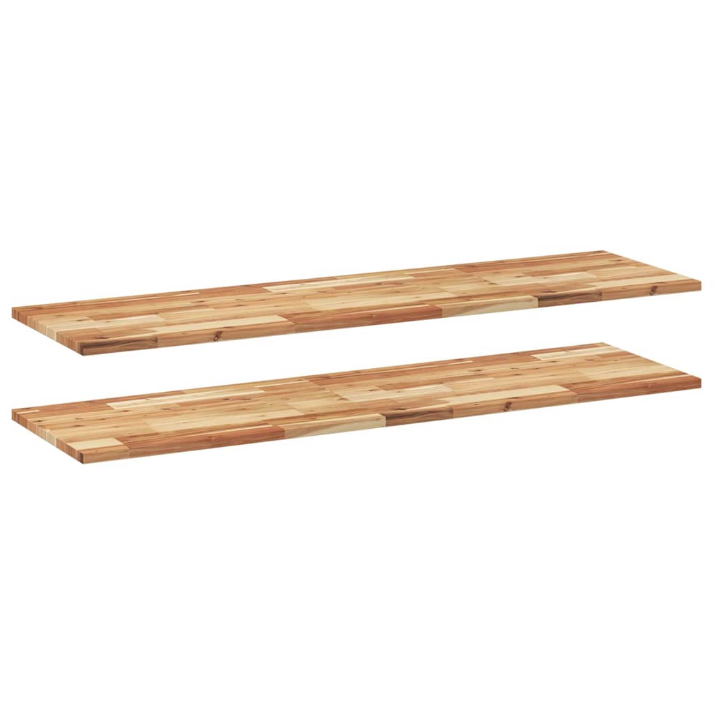 Floating Shelves 2 pcs 160x40x2 cm Oil Finished Solid Wood Acacia