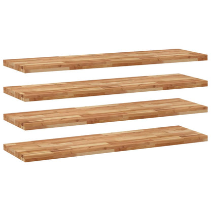 Floating Shelves 4 pcs 120x40x4 cm Oil Finished Solid Wood Acacia