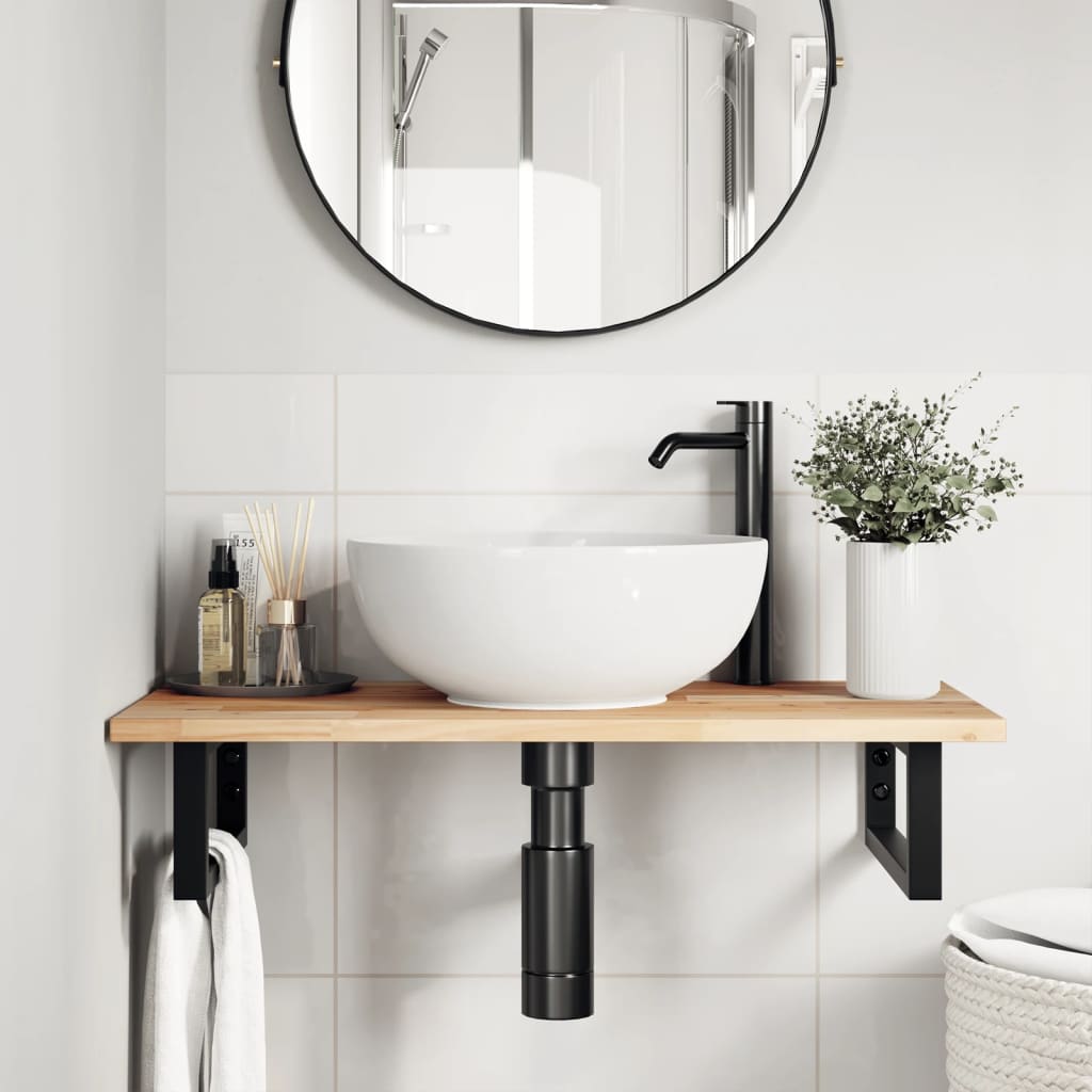 Bathroom Vanity Top Untreated 100x40x2 cm Solid Wood Acacia