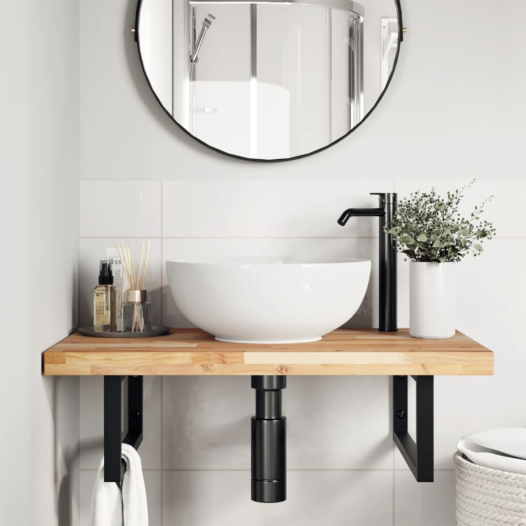 Bathroom Vanity Top Untreated 60x50x4 cm Solid Wood Acacia