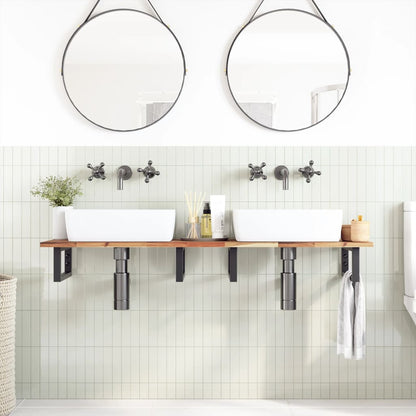 Bathroom Vanity Top Oil Finished 160x40x2 cm Solid Wood Acacia
