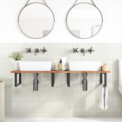 Bathroom Vanity Top Oil Finished 160x50x2 cm Solid Wood Acacia