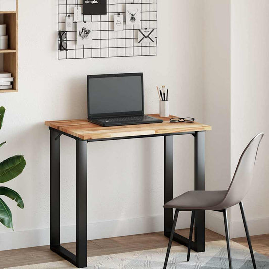 Desk Top Oil Finished 80x60x2 cm Solid Wood Acacia