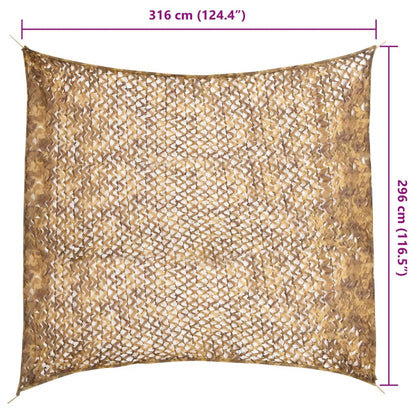 Camouflage Net with Storage Bag 316x296 cm Sand