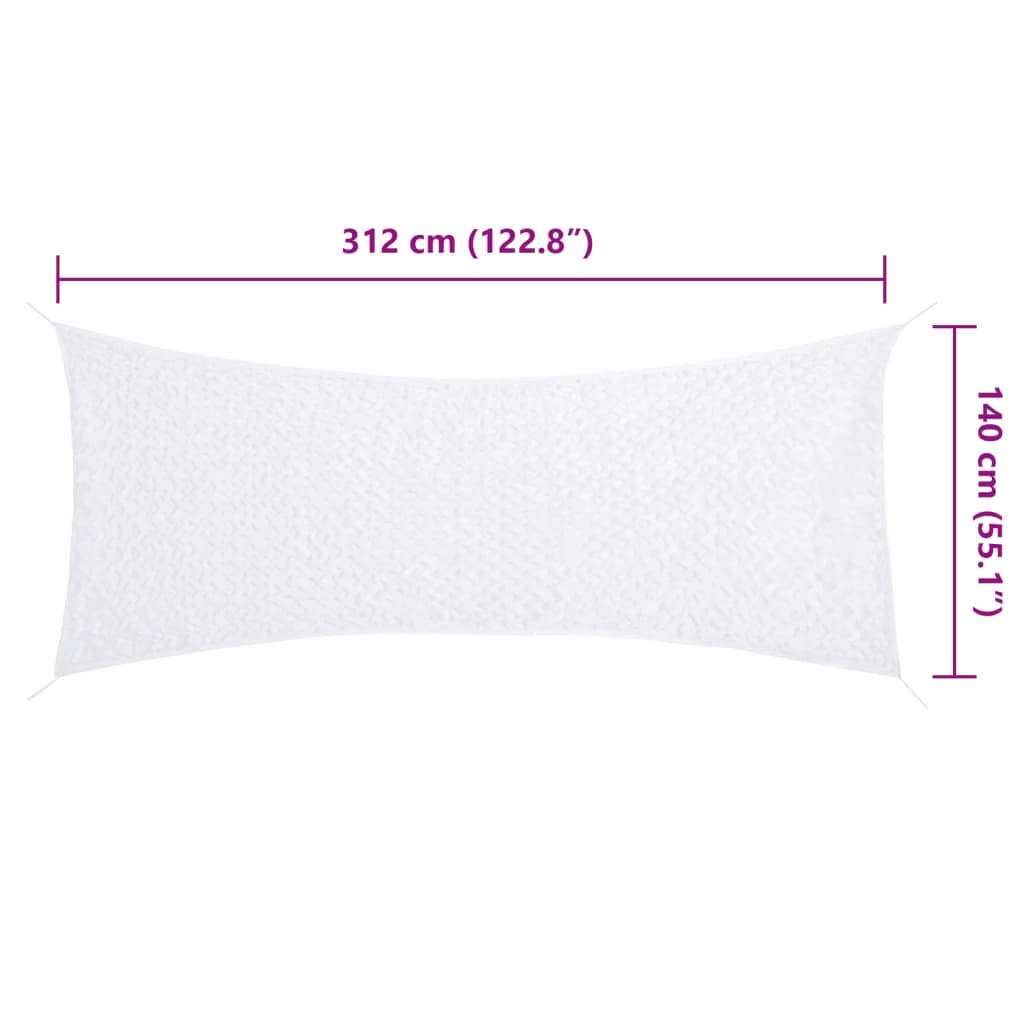 Camouflage Net with Storage Bag 312x140 cm White