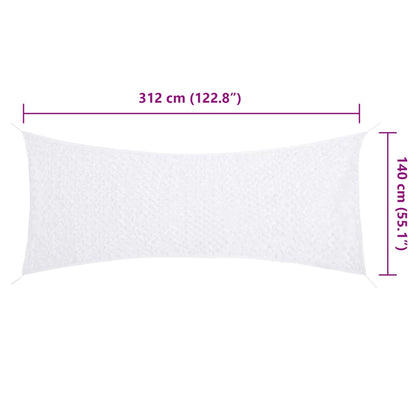 Camouflage Net with Storage Bag 312x140 cm White