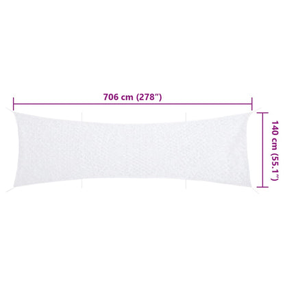 Camouflage Net with Storage Bag 706x140 cm White