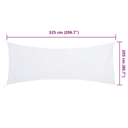 Camouflage Net with Storage Bag 525x205 cm White