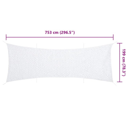 Camouflage Net with Storage Bag 753x199 cm White
