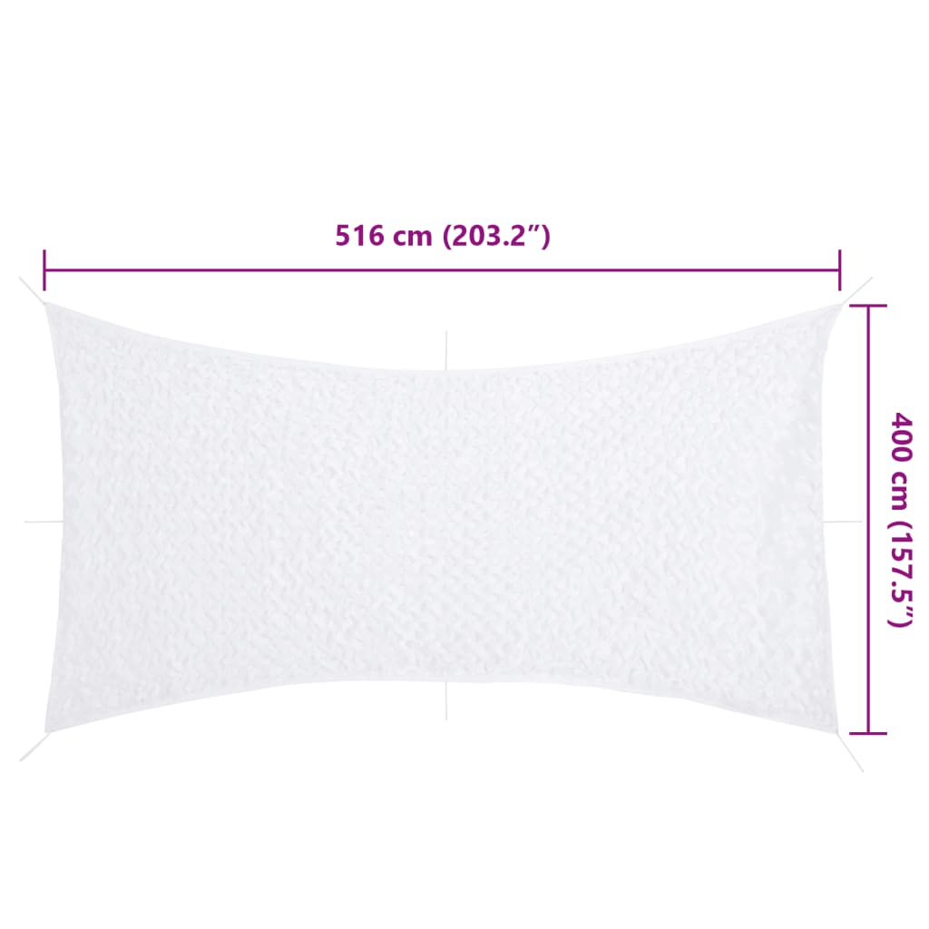 Camouflage Net with Storage Bag 516x400 cm White