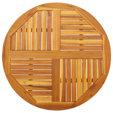 Table Top Ø90x2.2 cm Round Solid Wood Acacia