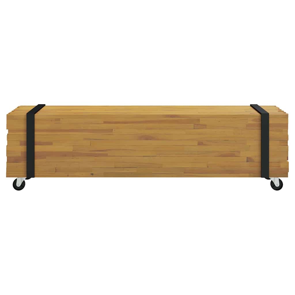 TV Stand Brown 110 x 30 x 30 cm Solid Teak Wood