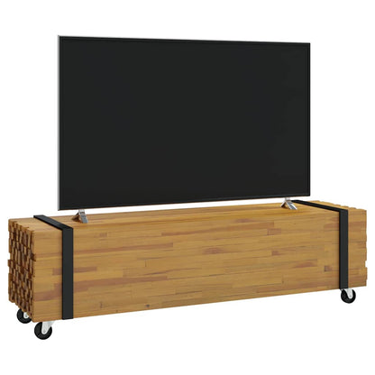 TV Stand Brown 110 x 30 x 30 cm Solid Teak Wood