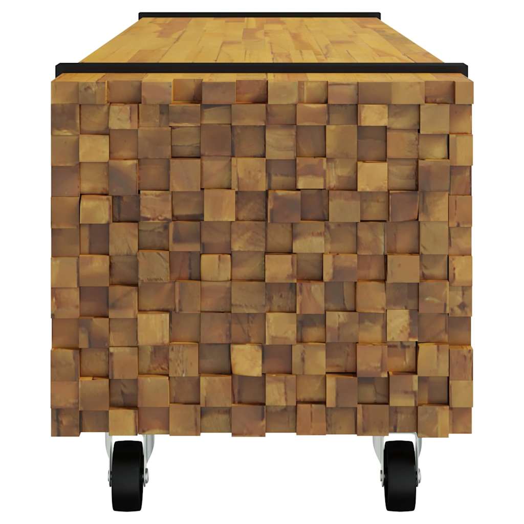 TV Stand Brown 110 x 30 x 30 cm Solid Teak Wood