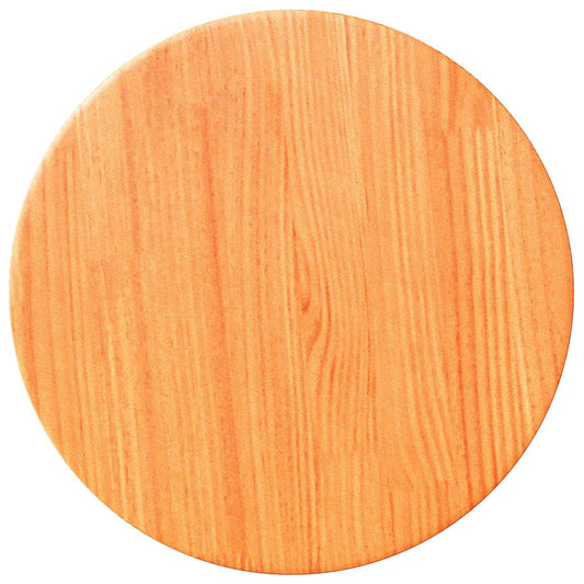Table Top Round Wax Brown Ø30x2.5 cm Solid Wood Pine