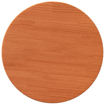 Table Top Round Wax Brown Ø40x2.5 cm Solid Wood Pine