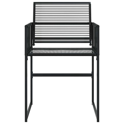 Garden Chairs 4 pcs Black Poly Rattan