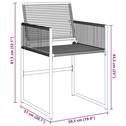 Garden Chairs 4 pcs Black Poly Rattan
