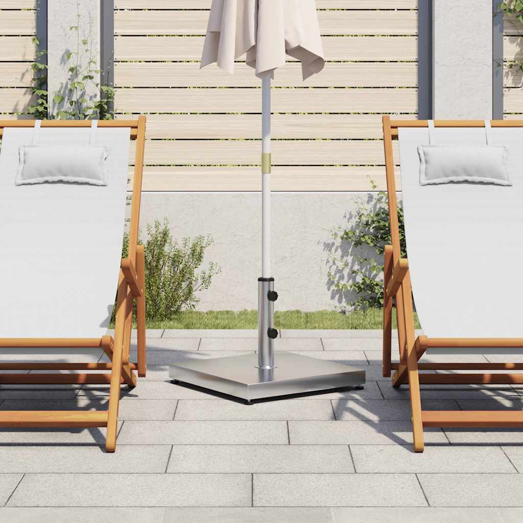 vidaXL Parasol Base Silver Stainless steel 304 and concrete Standard