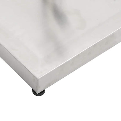 vidaXL Parasol Base Silver Stainless steel 304 and concrete Standard