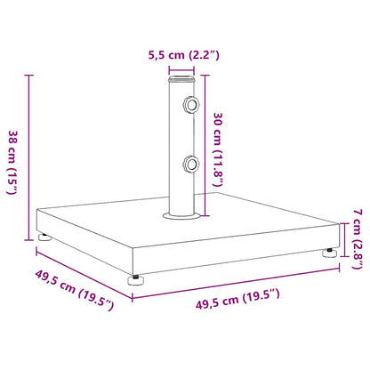 vidaXL Parasol Base Silver Stainless steel 304 and concrete Standard