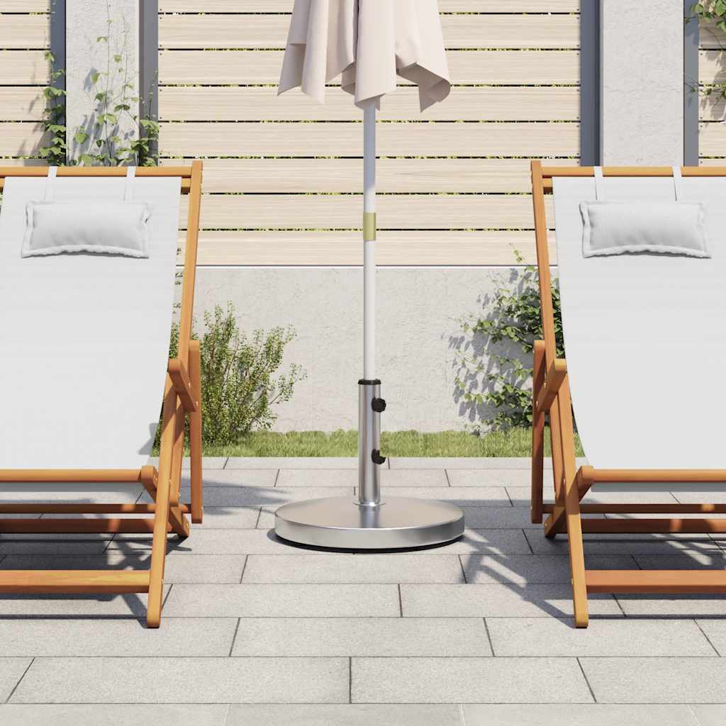 vidaXL Parasol Base Silver Stainless steel, concrete Large Parasol Base