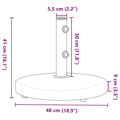 vidaXL Parasol Base Silver Stainless steel, concrete Large Parasol Base