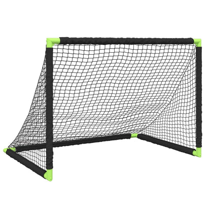 Kids' Football Goal Foldable Black 90x64x64 cm