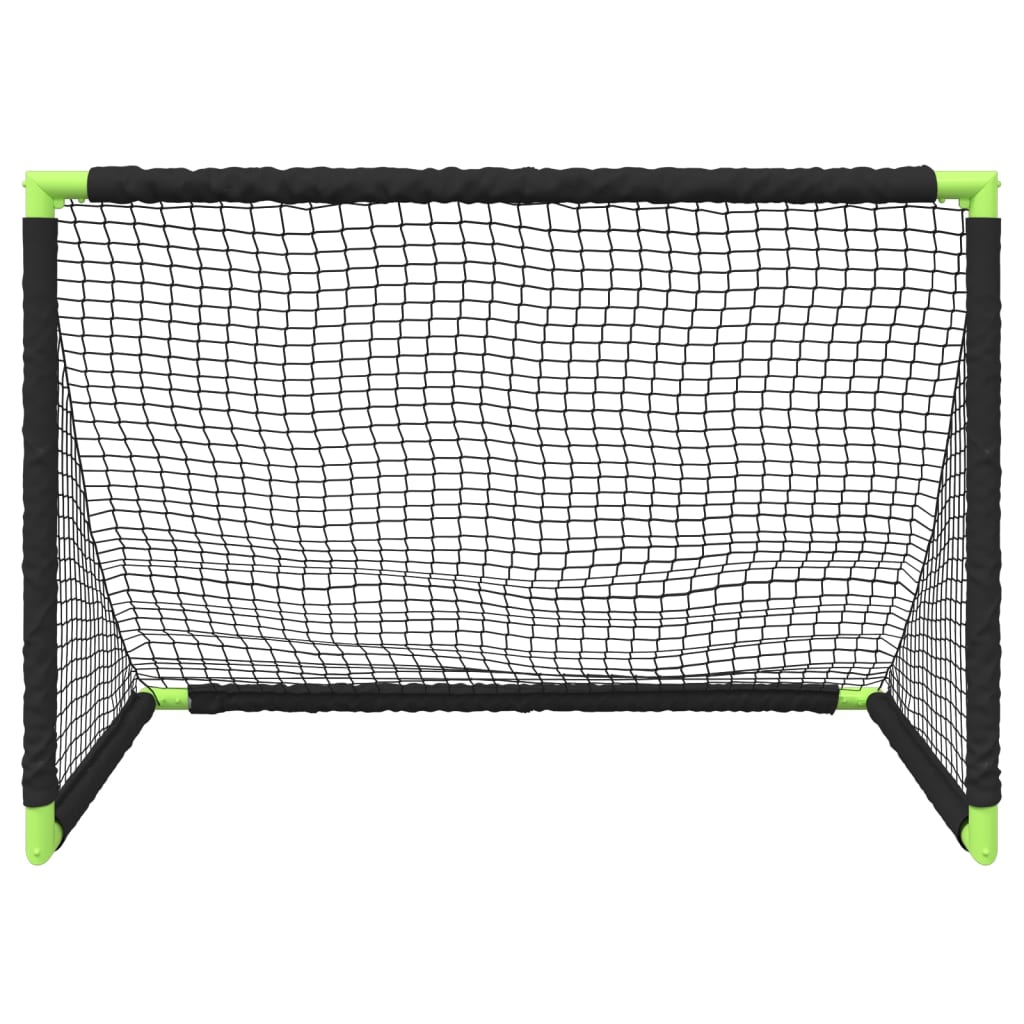 Kids' Football Goal Foldable Black 90x64x64 cm