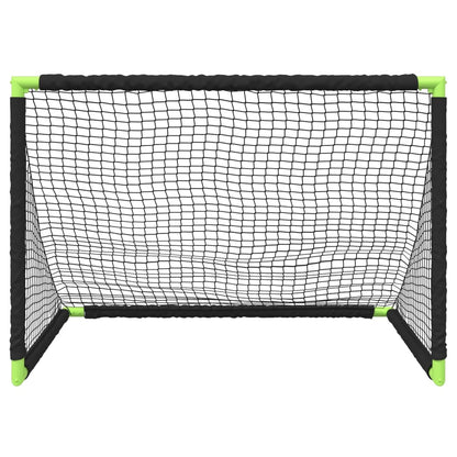 Kids' Football Goal Foldable Black 90x64x64 cm