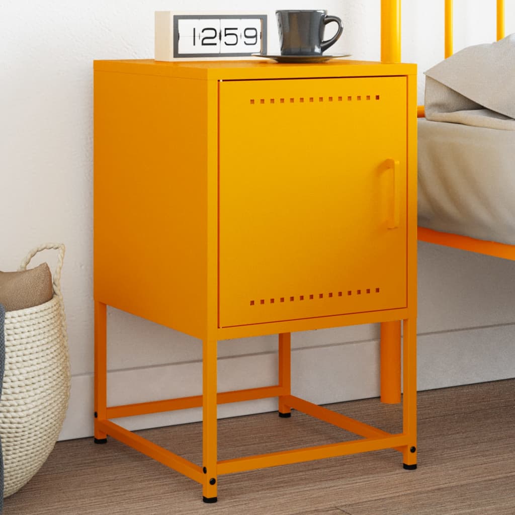 Bedside Cabinet | Mustard Yellow | Steel | Medium | Bedside Cabinet