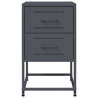 Bedside Cabinet Anthracite 36x39x60.5 cm Steel