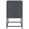 Bedside Cabinet Anthracite 36x39x60.5 cm Steel