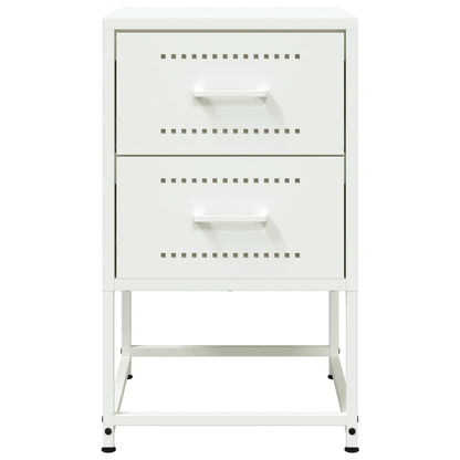 Bedside Cabinets 2 pcs White 36x39x60.5 cm Steel