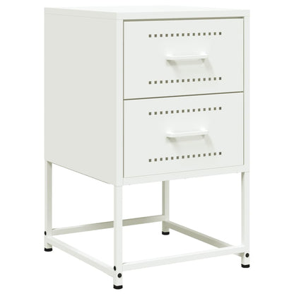 Bedside Cabinets 2 pcs White 36x39x60.5 cm Steel
