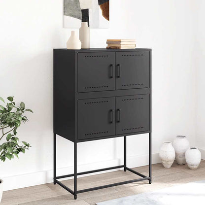 Sideboard Black 68.5x38.5x107 cm Steel