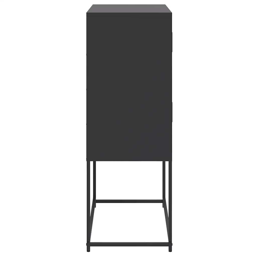 Sideboard Black 68.5x38.5x107 cm Steel