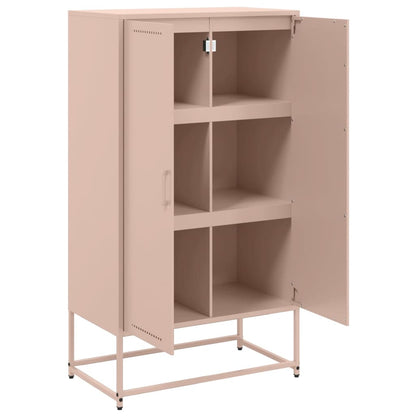 Highboard Pink 68.5x38.5x123.5 cm Steel