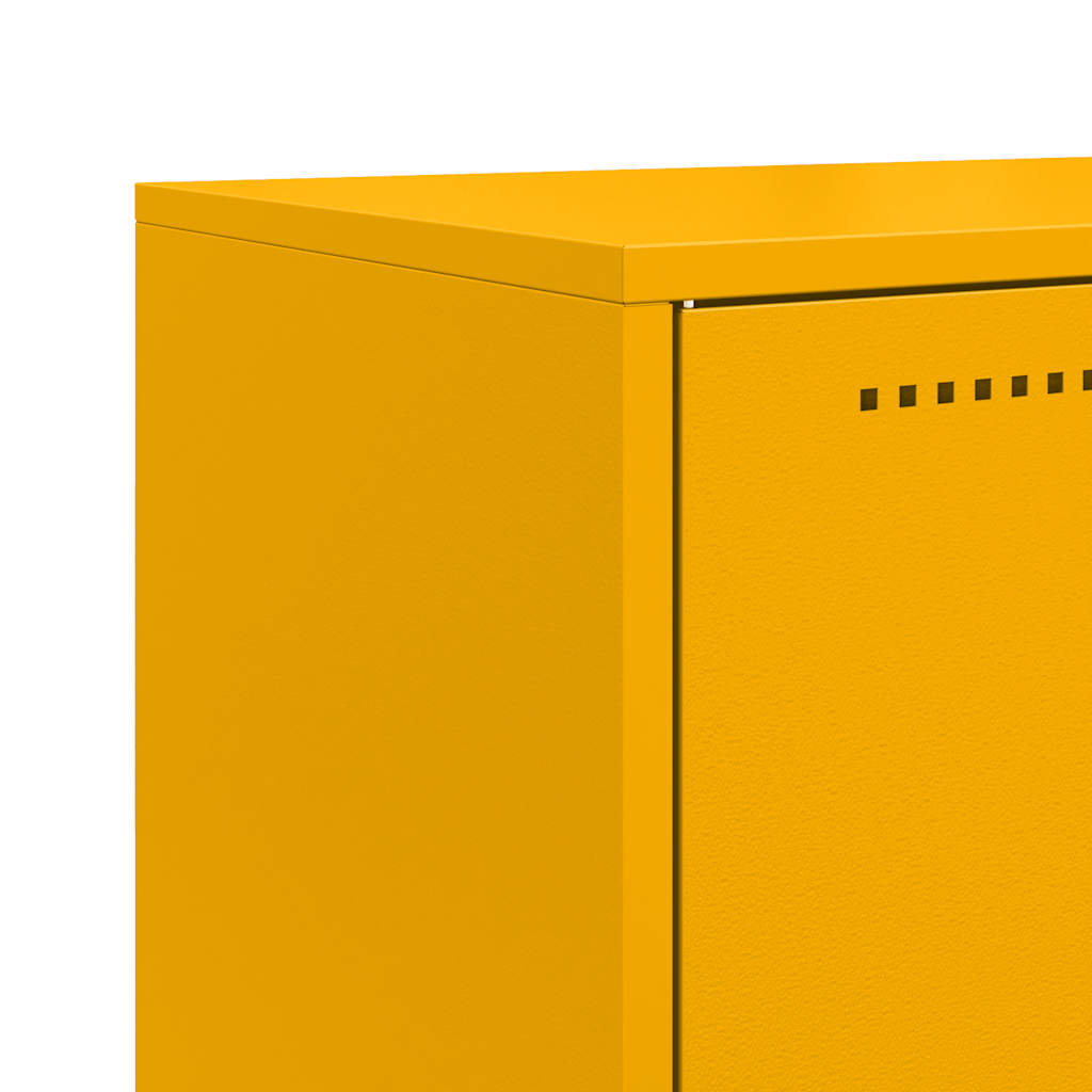 Highboard Mustard Yellow 68.5x38.5x107 cm Steel